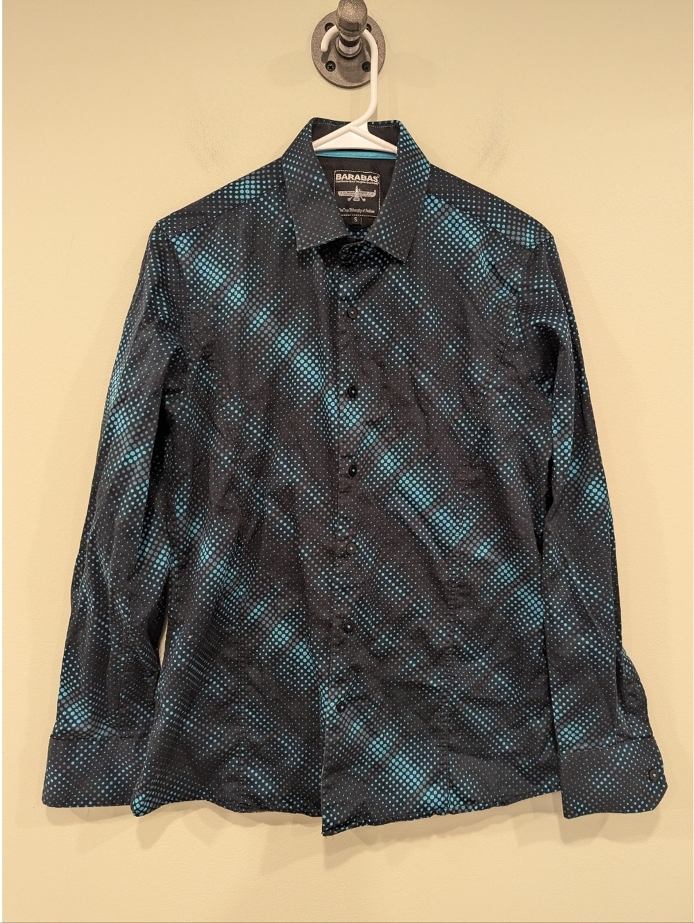 Barabas 100% Cotton Long Sleeve Button Down Shirt Size Small